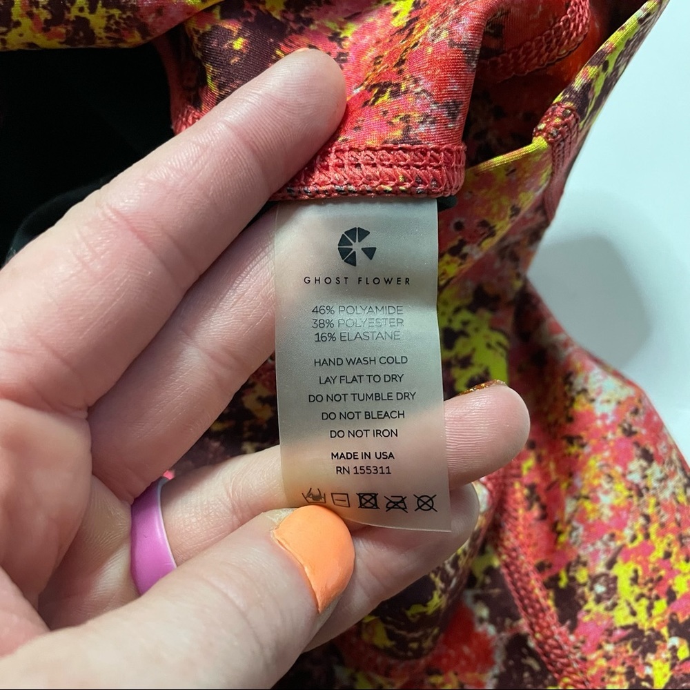 Ghost Flower Carbon38 Earth High Waisted Leggings Athleisure Activewear Small - Picture 4 of 9